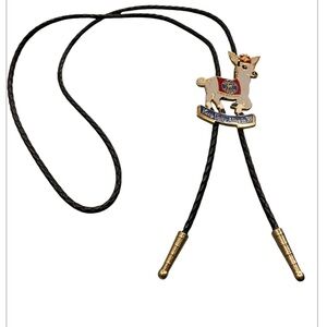 Freemason Shriners Ballut Abyad Bolo Tie Enamel/Gold Metal 1995 Dale Pipher